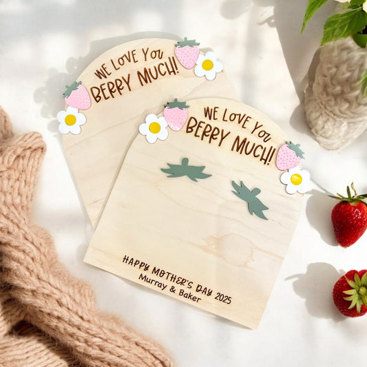 We Love You Berry Much Mother’s Day Handprint Board