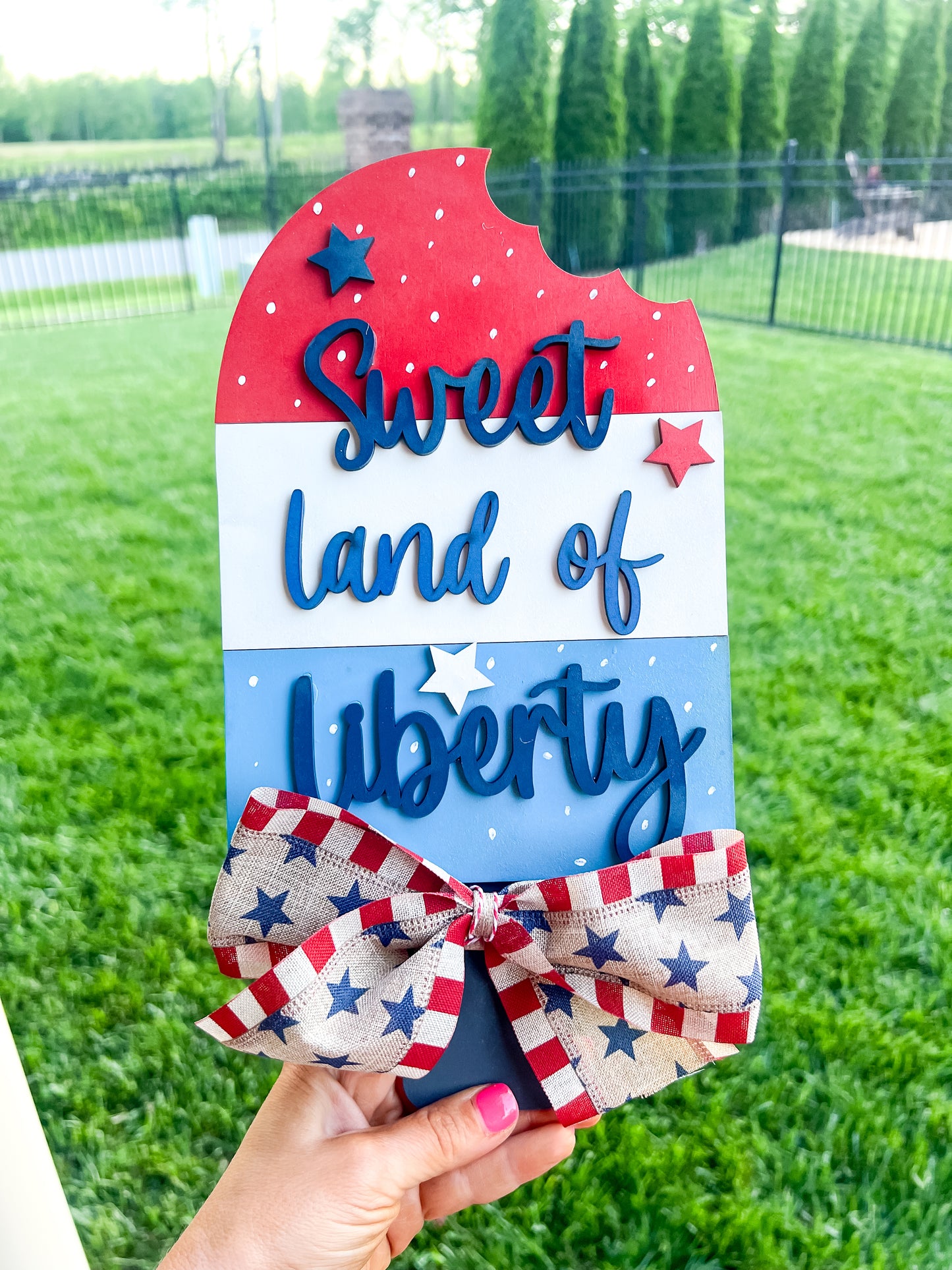 Patriotic Popsicle Door Hanger