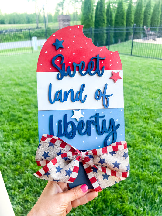 Patriotic Popsicle Door Hanger