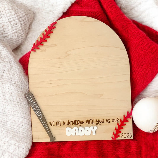 Baseball Father’s Day Handprint Sign