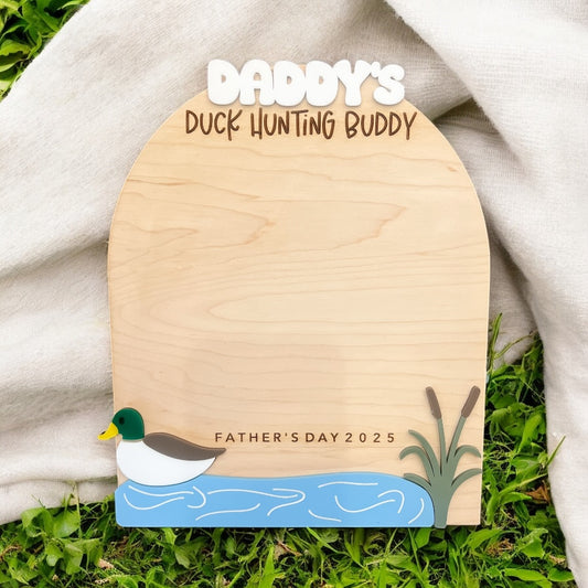 Duck Hunter Father’s Day Handprint Sign