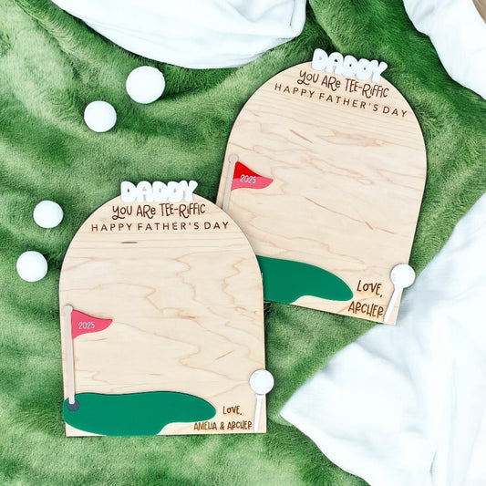 Golf Father’s Day Handprint Keepsake Board