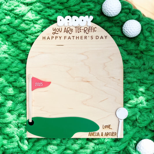 Golf Father’s Day Handprint Keepsake Board