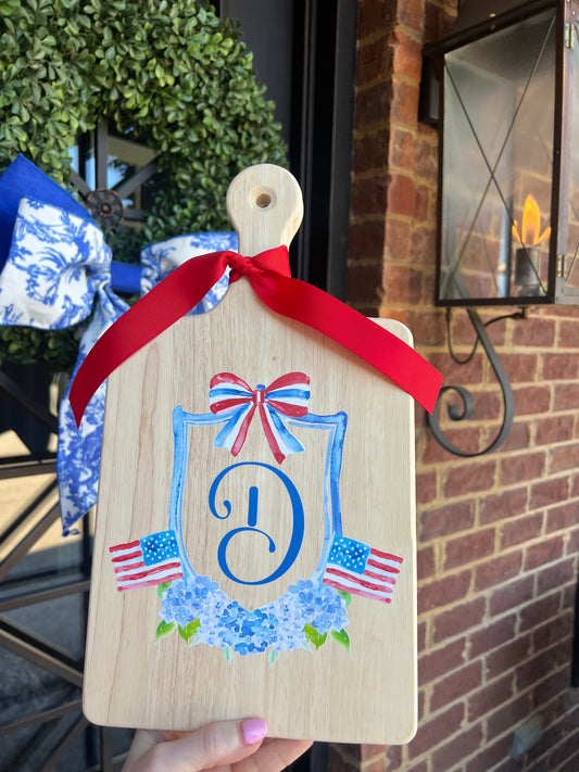 Patriotic Monogram Crest Board