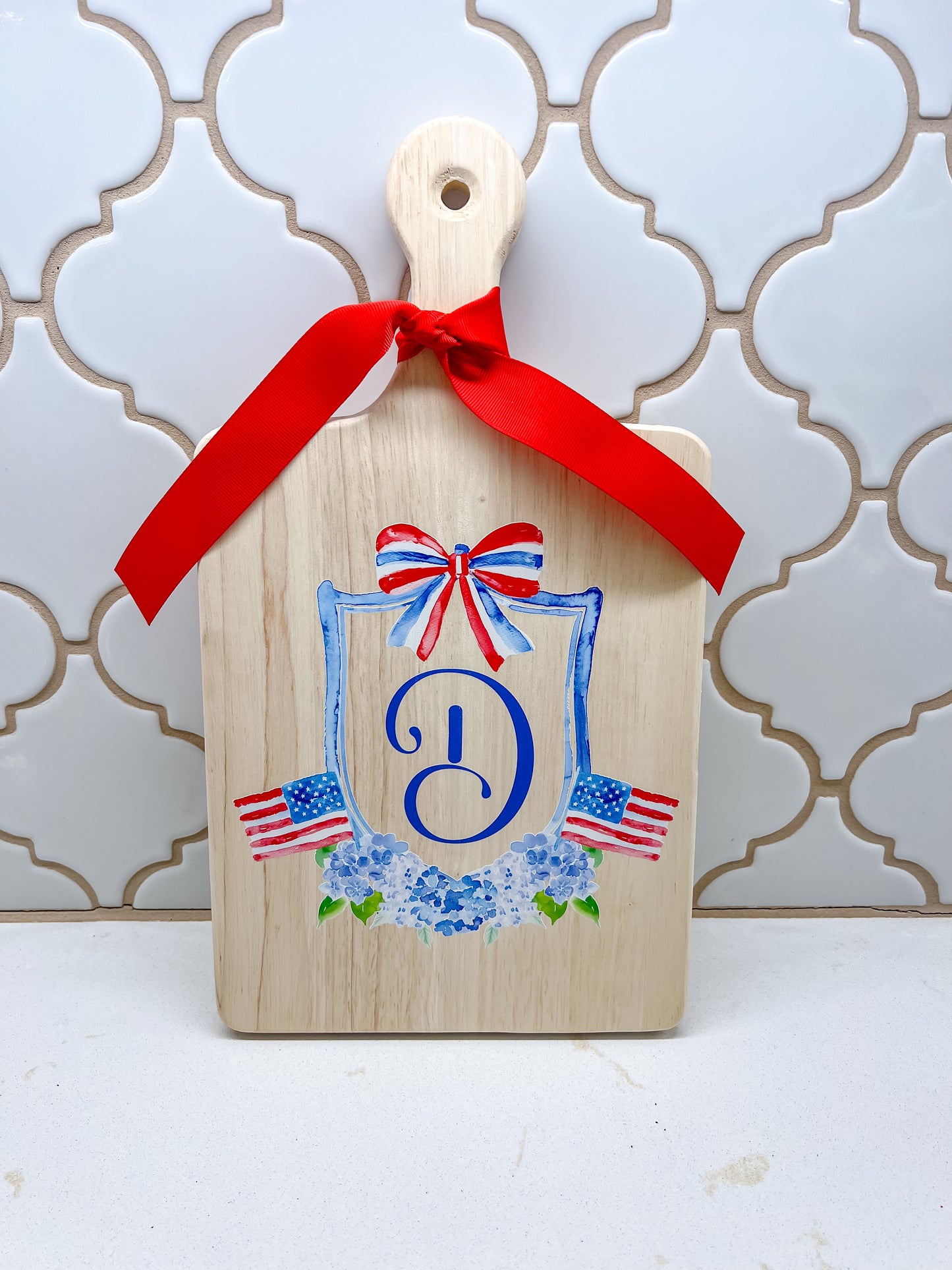 Patriotic Monogram Crest Board