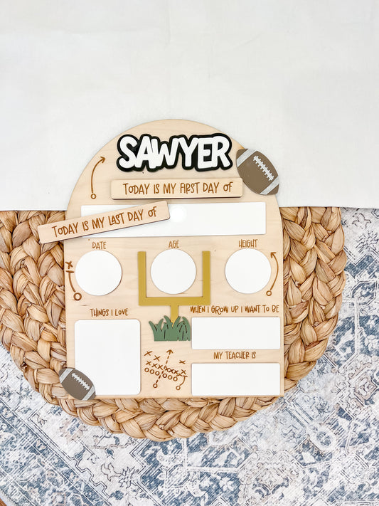 Football Back to School Sign