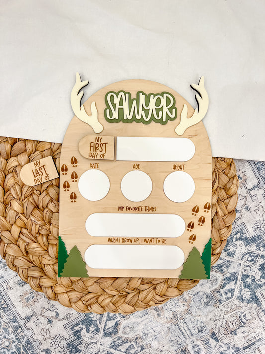 Deer Hunter Back to School Sign