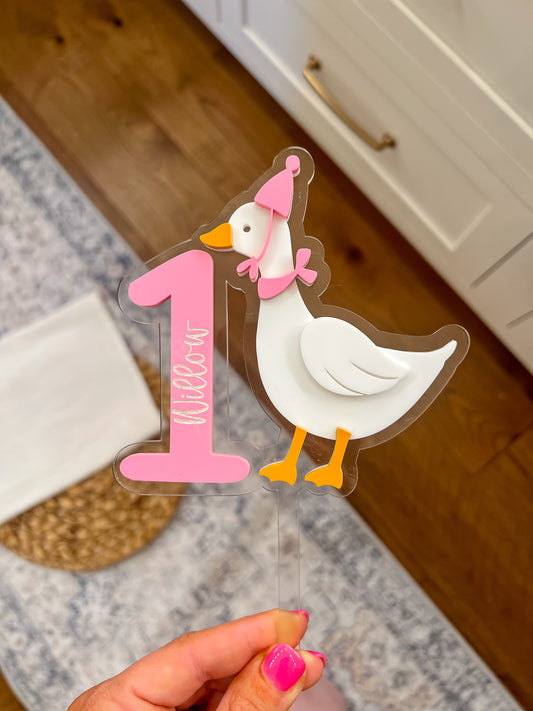 Silly Goose Cake Topper