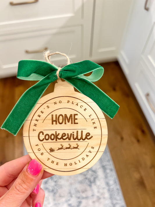 Finished Maple HOME Ornament