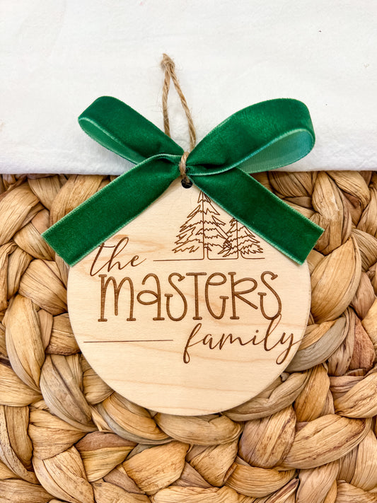 Elegant Family Name Ornament