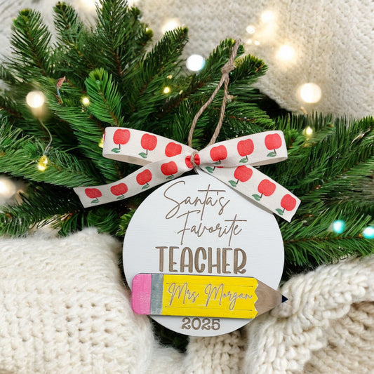 Santa’s Favorite Teacher ornament