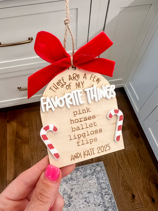 Favorite Things Ornament