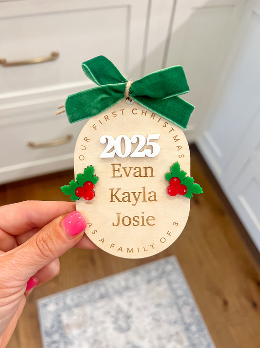 First Christmas as a Family Ornament