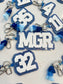 School Spirit Player Number Bag Tags