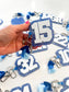 School Spirit Player Number Bag Tags